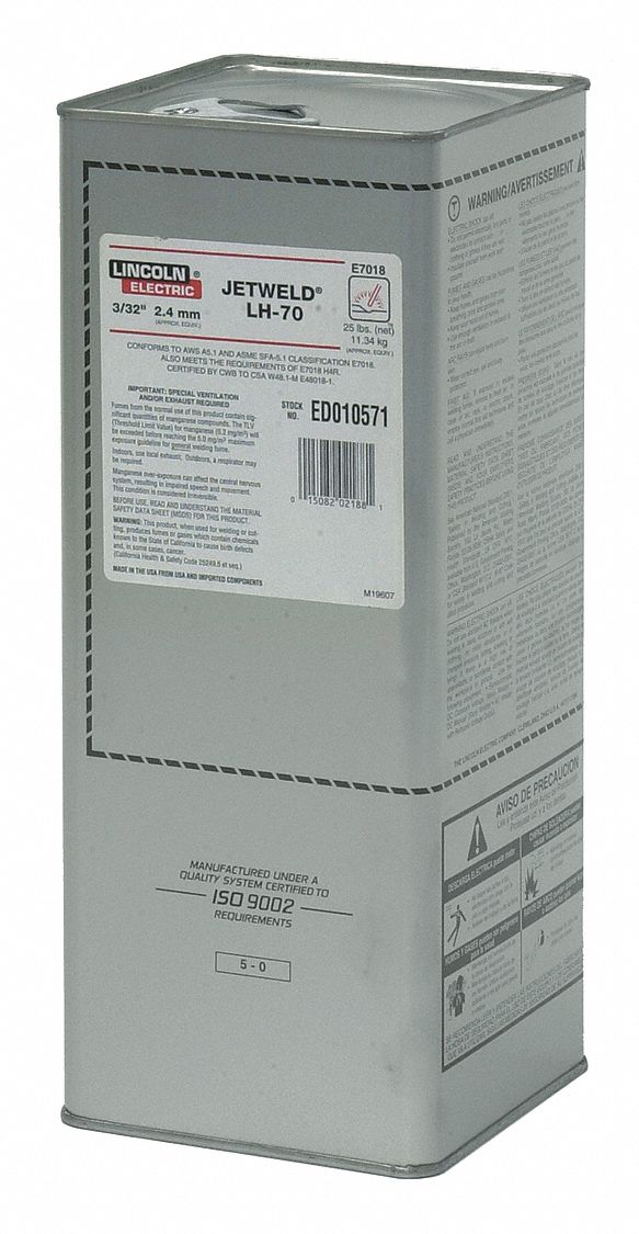 LINCOLN ELECTRIC ED032887 - Stick Electrode 3/32 dia. 25 lb.