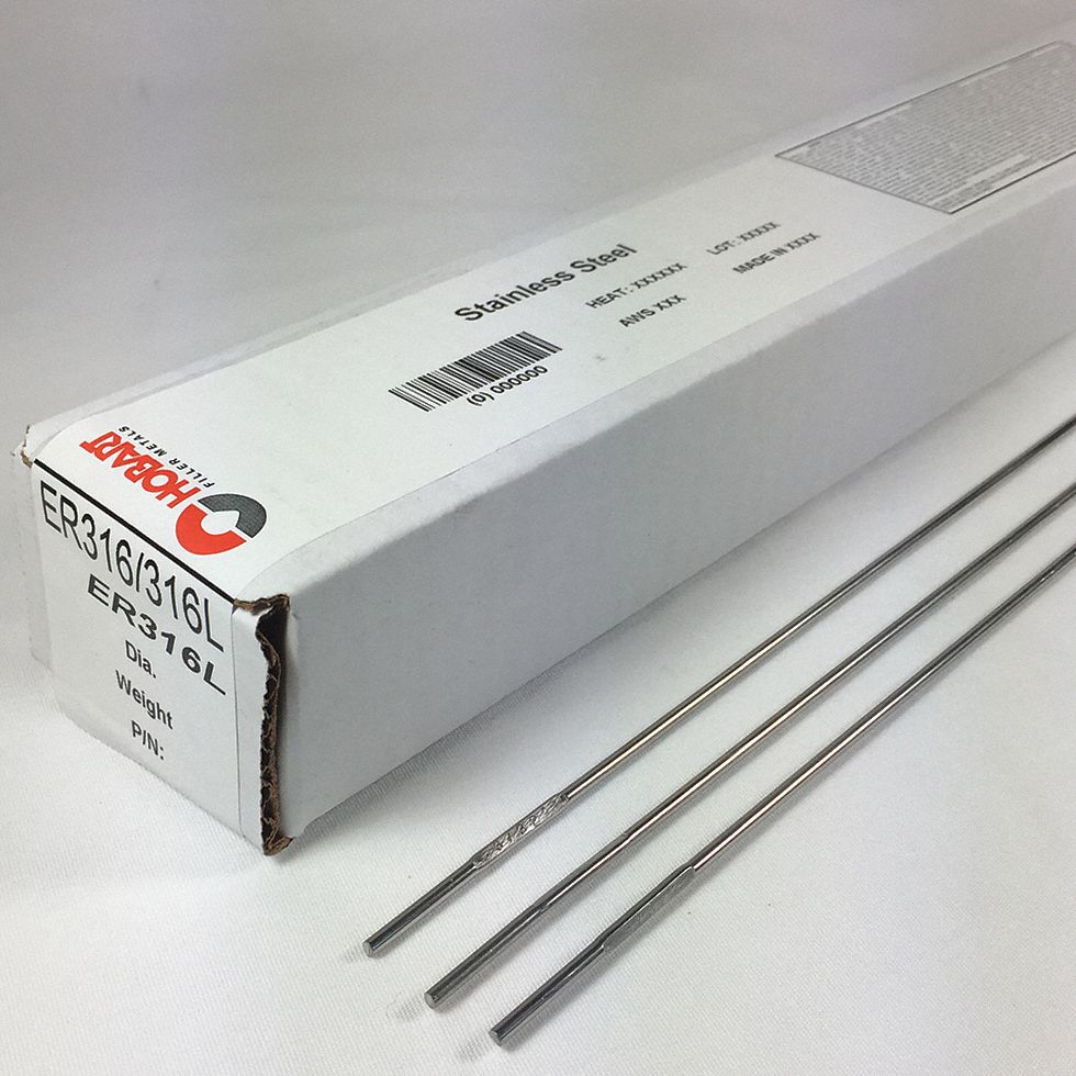 HOBART S510837G12 - TIG Welding Rod 3/32'' dia. 36'' L 10 lb